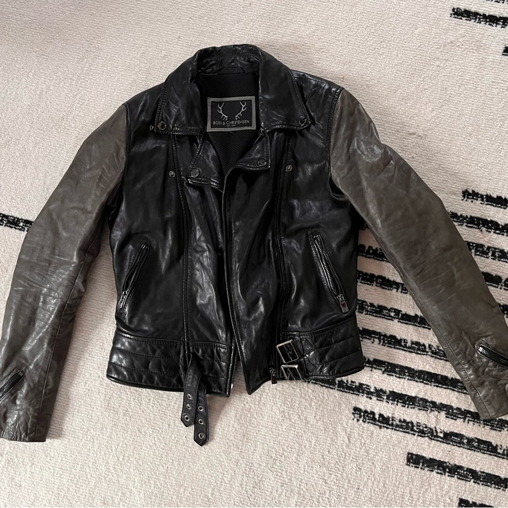 Bod & Christensen Leather Moto Jacket | Excellent Condition